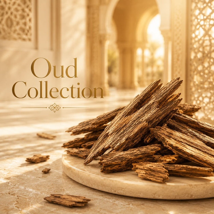 OUDAIN FRAGRANCE Signature Oud Collection featuring elegant Arabian oud-inspired luxury details