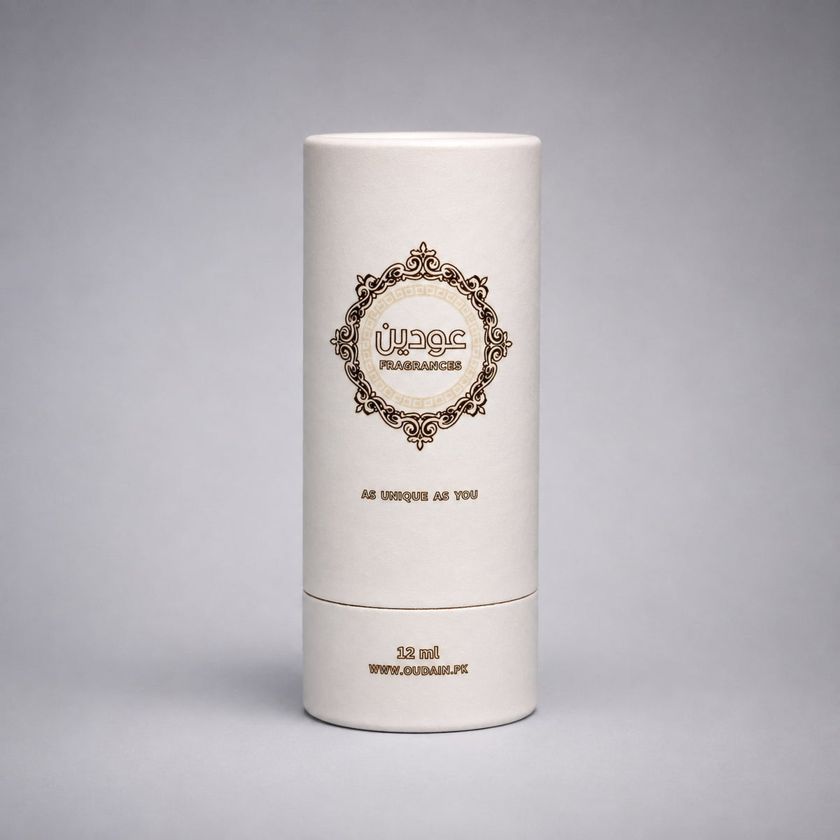 Hijr-e-Aswad Premium Cylindrical Gift Box Packaging | Oudain Fragrance