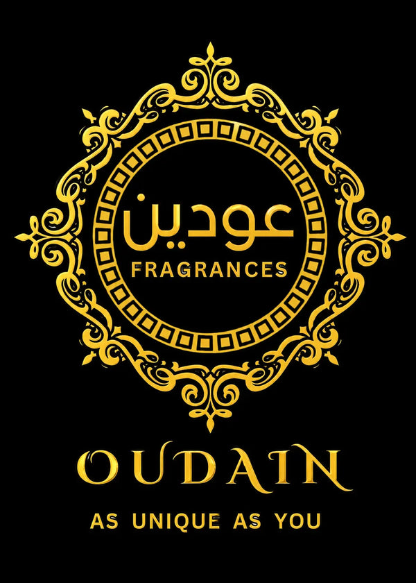 OUDAIN FRAGRANCE official logo – premium Arabian fragrance brand in gold